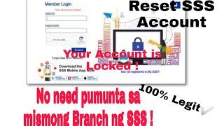 "Your Account is Locked!!" Paano ireset? Hindi na kailangan pumunta sa SSS Branch | Tagalog Tutorial