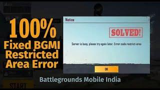 BGMI Server is Busy please try again later ERROR CODE: RESTRICT AREA issue solution Bluestacks 5 |