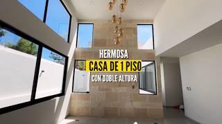 Casa de UN PISO con INCREIBLE DOBLE ALTURA