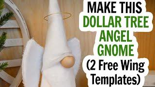 Dollar Tree Gnome / Dollar Tree Angel Gnome / Free Pattern / Dollar Tree Gnome Shoe / Gnomes DIY