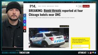 BOMB THREATS At DNC Hotels, MASS ARRESTS As Far Left Riots Escalate, Breach Security | TimcastNews