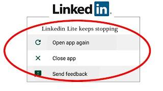 Fix Linkedin Lite App Keeps Stopping Error in Android & Ios | SP SKYWARDS