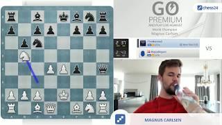 Magnus Carlsen plays the King's Gambit vs. chess24 user FireMarshall