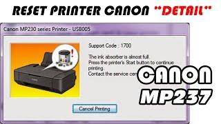 Service Reset Printer Canon MP237 error 1700 / blinking berkedip 8x