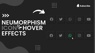 creative css icon hover effects | neumorphism