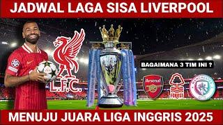 Jadwal Sisa Pertandingan Liverpool 2025 Sesuai Jadwal & Klasemen Liga Inggris 2025 Terbaru Hari Ini