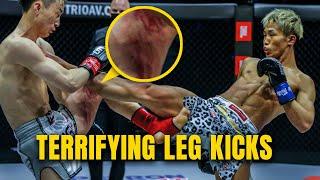 HUGE DAMAGE  ONE's NASTIEST Leg Kicks | Nong-O, Rodtang & MORE!