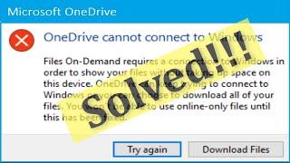 How To Fix OneDrive Cannot Connect To Windows -Microsoft OneDrive