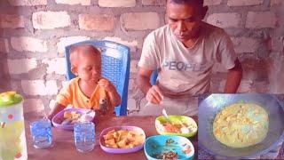 Suasana desa || memasak Sayur santan kuning kacang panjang campur tahu untuk makan siang keluarga