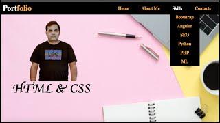 Dropdown Navigation Bar with HTML and CSS | Kundan Kumar | #navigationbar #html #css #menubar
