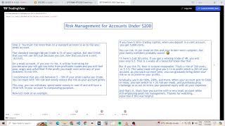 How to Trade Very Small Accounts  ($200 or less)