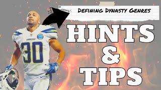 What are Dynasty Genres? | Hints and Tips Show | Dynasty Fantasy Football Hotseat