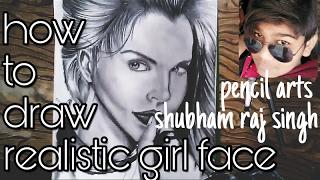 How to draw realistic women (video..no.6) made by shubham raj singh