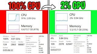 How To Fix CPU Bottleneck & FIX 100% CPU USAGE while GAMING | Make PC 200% Faster - BOOST FPS!