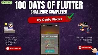 I Conquered the 100DaysOfFlutter Challenge