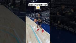 Bronny James is locked in & ready for his NBA preseason debut! | #Shorts