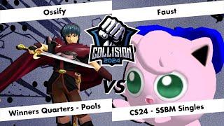 Collision 2024 - Ossify (Marth) VS Faust (Jigglypuff) - Melee Singles Pools - Winners Quarters