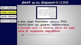 Tamil Current Affairs | 1-12-2020 | Guider Globe