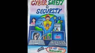 dot painting and poster of cyber safety and security