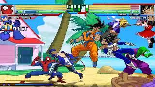 NICK54222 MUGEN: Team Spider-Man VS Team Goku (Dharrel Daita)