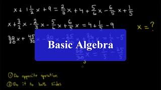 Basic Algebra that we all need to know!