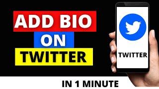 How To Add Bio Information In Twitter in 2021 ( Android + ios iphone ) How to Edit Bio on Twitter