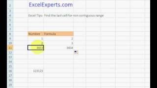 ExcelExperts.com - Excel Tips -  Find the last cell for non contiguous range