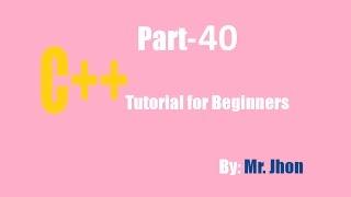 C++Tutorial for Beginners 40   Pointer Arithmetic; Adding, Subtracting and Comparing Pointers