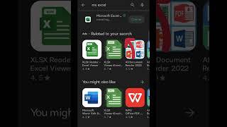 how to download MS Excel in mobile