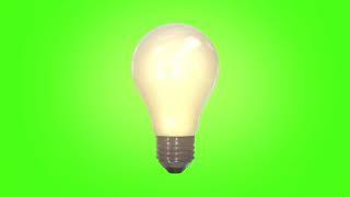 Light bulb green screen