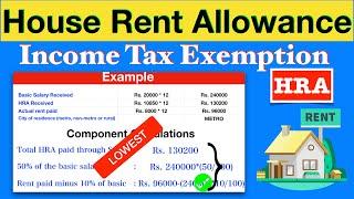 House Rent Allowance calculation | Income tax exemption | HRA for salaried employees | ENGLISH