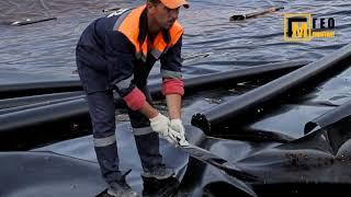 ГЕОмонтаж: Монтаж геомембраны на полигоне ТБО (Губкинский р-он, Белгородская область), май 2019