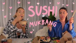 SUSHI MUKBANG!!! + some boy talk | Sophia and Cinzia