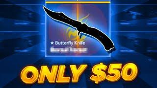 I Unboxed This EXPENSIVE Butterfly Knife For Only $50?! - HELLCASE