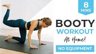 8-Minute BOOTY Workout At Home (No Equipment + NO Squats + NO Lunges)