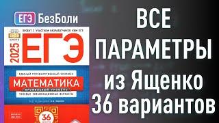 ВСЕ параметры из ЯЩЕНКО 36 вариантов сборник 2025 #егэ2025  #ященко