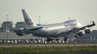 Silk Way West Airlines Boeing 747-400F Landing At Schiphol [4K]