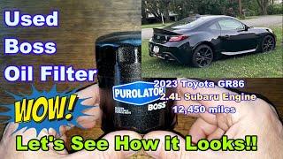 Purolator Boss PBL14461, Used Oil Filter From Toyota GR86