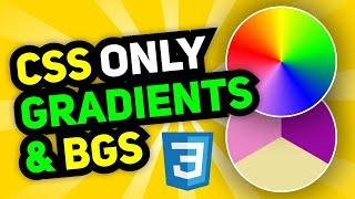 CSS Only Gradients, Pie Charts, Sunburst, Backgrounds & Repeating Patterns | Learn CSS Gradients