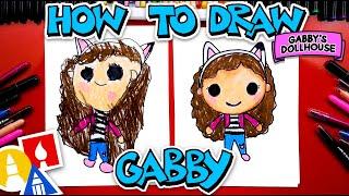 How To Draw Gabby From Gabby's Dollhouse - Easy Step By Step Drawing Tutorial