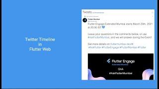How to Embed Twitter Timeline in Flutter Web in 5 mins