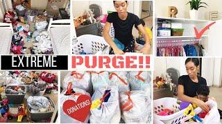 MASSIVE DECLUTTERING AND PURGE!! // DECLUTTER WITH ME!! // DONATING // SAHM