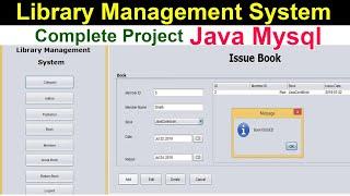 Library Management System Complete Project in Java Mysql