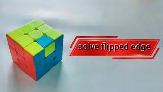 solve flipped edge of a Rubik's cube "easy with algorithm"