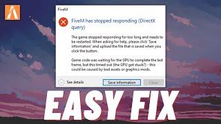 Fix FiveM has stopped responding (DirectX query)