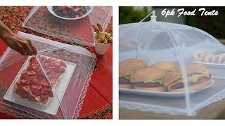 #Simply Genius  Large and Tall Pop-Up Mesh Food Covers Tent Umbrella, Reusable and Collapsible 