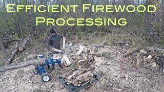 How to efficiently process store firewood on pallets