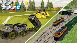 $10 Million Dollars in Silage to Build the Ultimate Train Farm | SuperCut | Farming Simulator 22