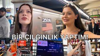 TEK BAŞIMA AMERİKA'YA GİDİYORUM! | NEW YORK'DA İLK GÜN, BU KIZ BEN MİYİM? #MELYLOG