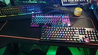 comparing different red switch mechanical keyboards (corsair, hyperx, redragon)